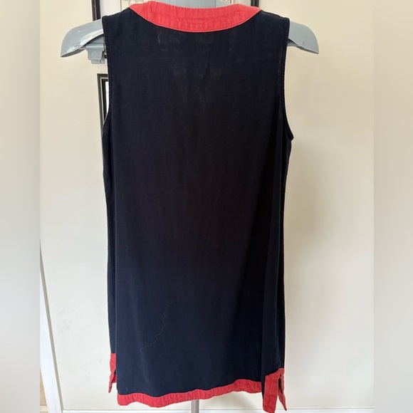 Tommy Hilfiger Navy and Coral Shift Dress, Size MP - Picture 2 of 5